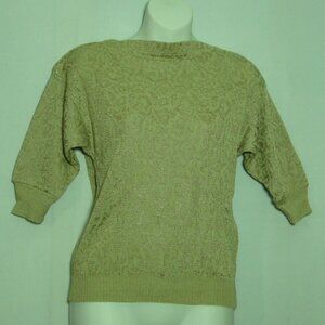 Pierre Balmain Tricots Vintage Top Beige Knit Bandeau Size Medium